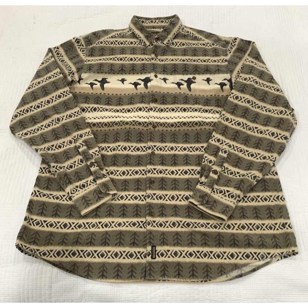 Woolrich Shirt XXL Tall 100% Cotton Southwestern Duck